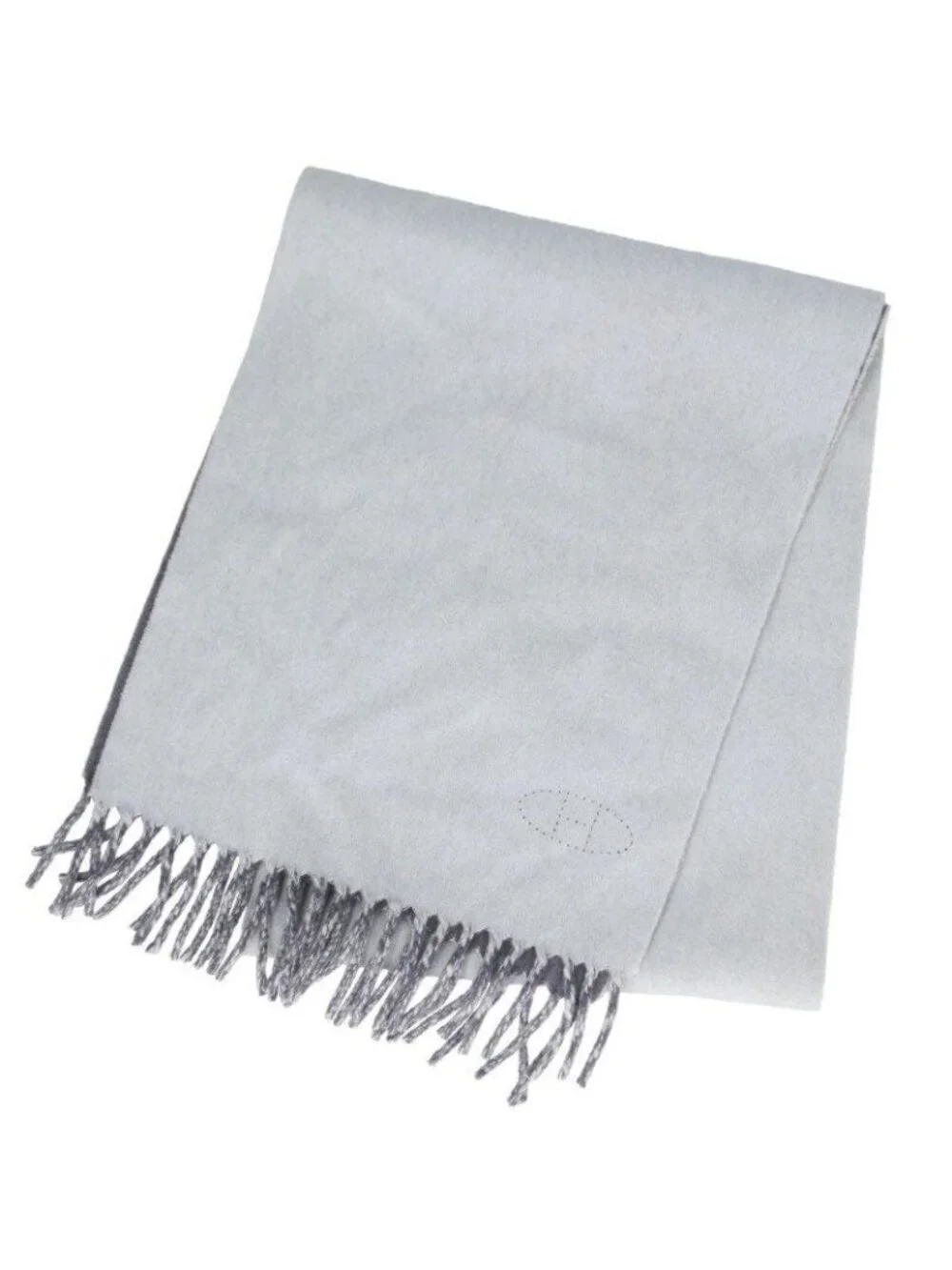 Hermes Logo Fringe Scarf